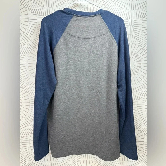 Orvis Men’s Long Sleeve T-Shirt Gray Body with Navy Blue Arms‎ Medium - Picture 5 of 5